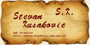 Stevan Kušaković vizit kartica